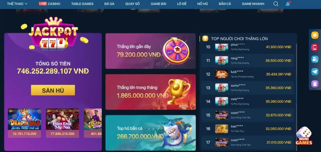 Các loại trò chơi tại 39go99